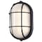 Nuvo LED Oval Bulk Head Fixture, Black Finish with White Glass 62/1391 - alternate 6